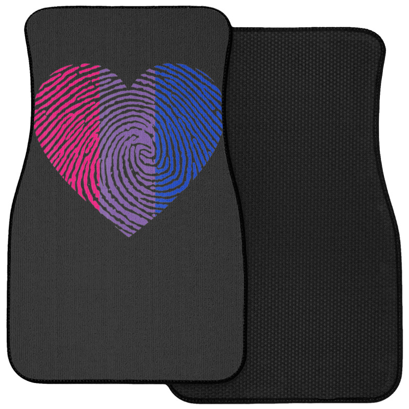 Bisexual Heart Fingerprint Bisexual Pride Month Lgbt Front Car Mat by MarkRodriguez | Artistshot