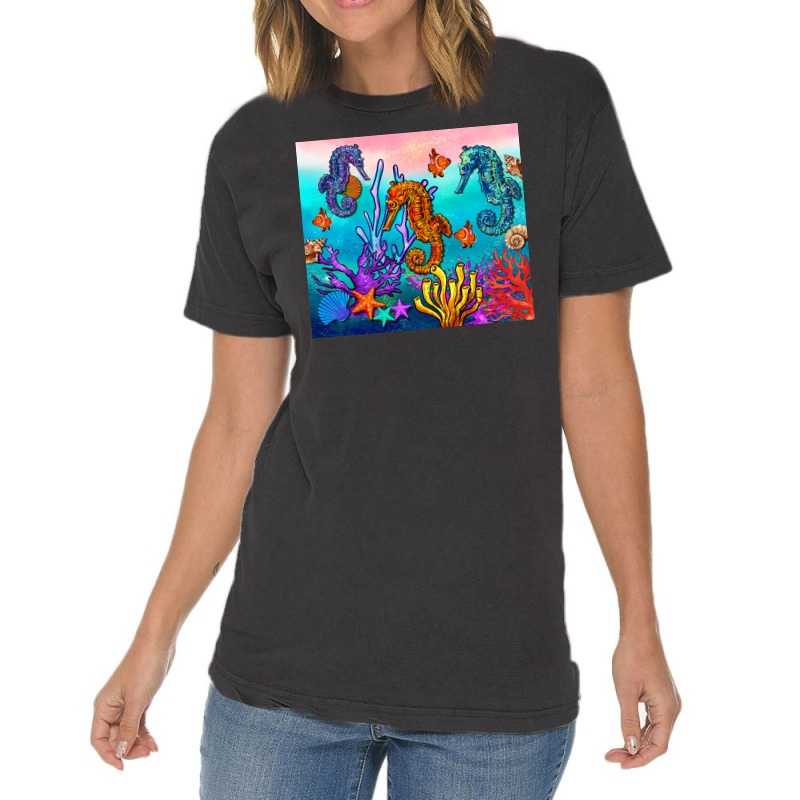 Seahorse Under The Sea Tumbler Vintage T-shirt | Artistshot