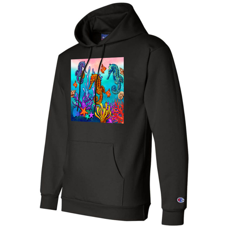 Seahorse Under The Sea Tumbler Champion Hoodie | Artistshot