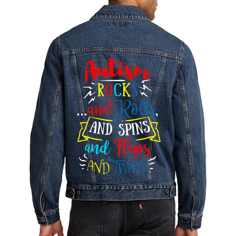 Autism Awareness Stimming Stim Flap Autistic Men Denim Jacket | Artistshot