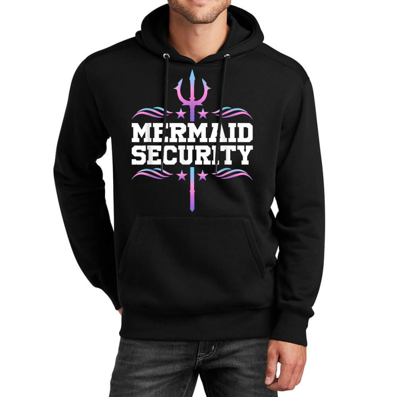 Mermaid Security Tees Mens Boys Swimmer Dad Merdad Trident T Shirt Unisex Hoodie | Artistshot