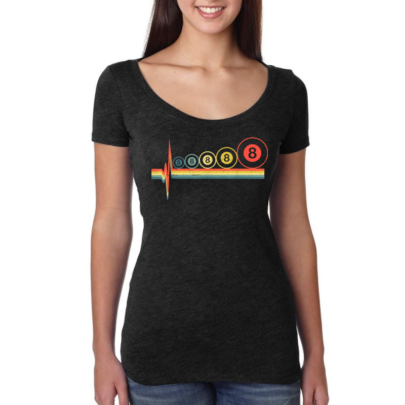 Retro 8 Ball Player Pool Table Billiard Cue Stick Snooker T Shirt Women's Triblend Scoop T-shirt by rierauigentrythe | Artistshot