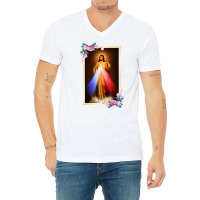 Divine Mercy Jesus Christ, Sacred Heart Of Jesus Gift T Shirt V-neck Tee | Artistshot