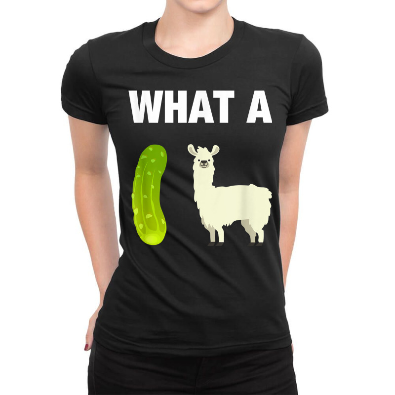 Funny Llama Lover Pun T Shirt What A Dill Llama (dilemma) Ladies Fitted T-Shirt by adrienskradski | Artistshot