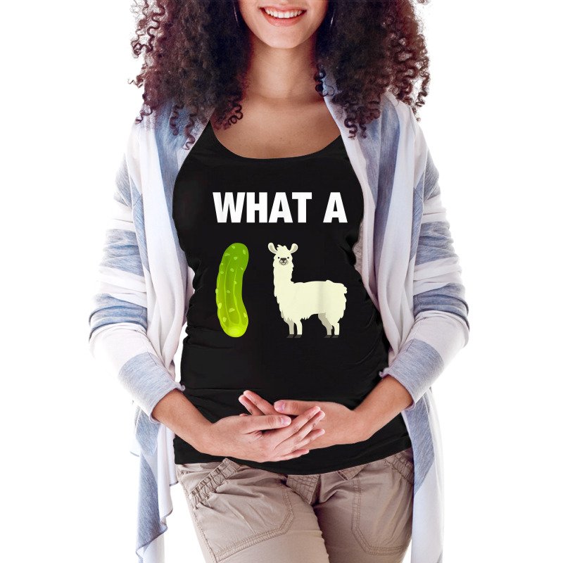 Funny Llama Lover Pun T Shirt What A Dill Llama (dilemma) Maternity Scoop Neck T-shirt by adrienskradski | Artistshot