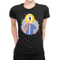 Retro Billiards Snooker Billiard 9 Ball Player Cue Sports T Shirt Ladies Fitted T-shirt | Artistshot