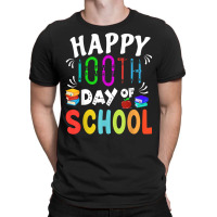 Happy 100th Day Of School Teacher Or Student Costumes Books T Shirt T-shirt | Artistshot