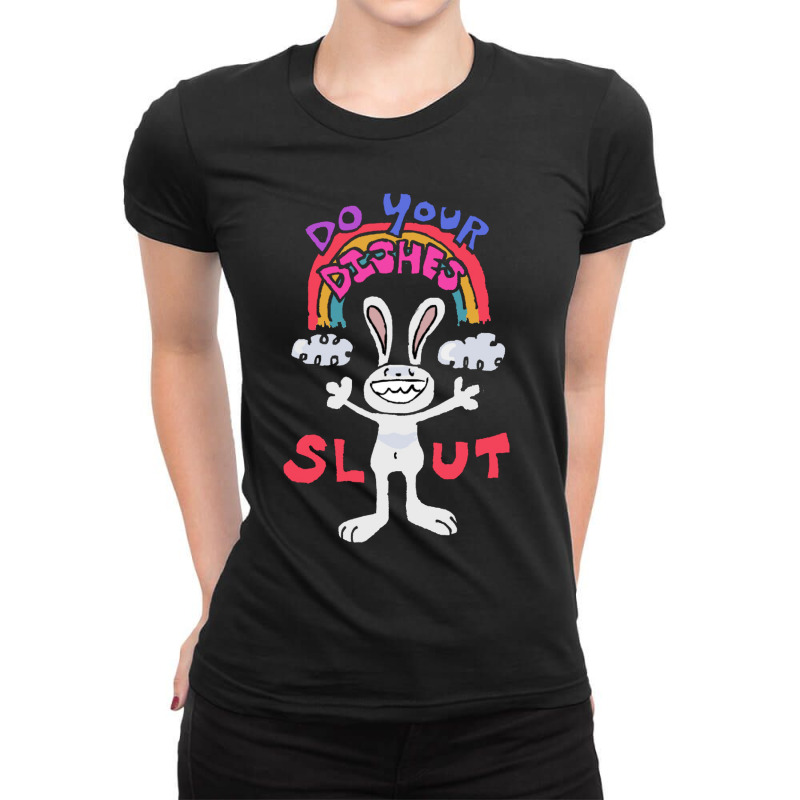 Sam And Max Self Care Ladies Fitted T-Shirt by clarencedowner | Artistshot