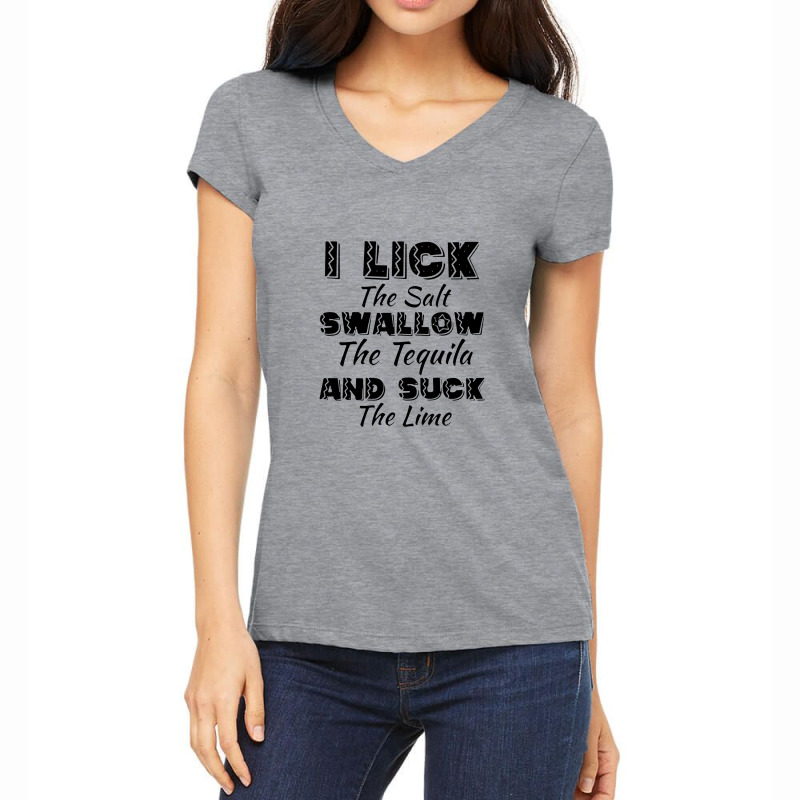 I Lick Swallow And Suck Funny Women's V-Neck T-Shirt by trasheatercomicsart | Artistshot