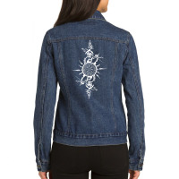 Celtic Viking Compass Vegvisir Rune Nordic Symbol T Shirt Ladies Denim Jacket | Artistshot