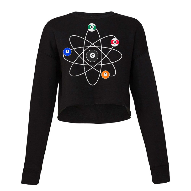 Snooker Cue Ball Pool Player Science Billiard Atom Sign T Shirt Cropped Sweater by rierauigentrythe | Artistshot