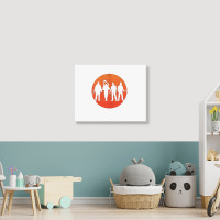 Halloween Friends Landscape Canvas Print | Artistshot