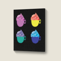 Cool Cup Icecream Dessert Collection T  Shirt Cup Ice Cream Dessert Il Portrait Canvas Print | Artistshot