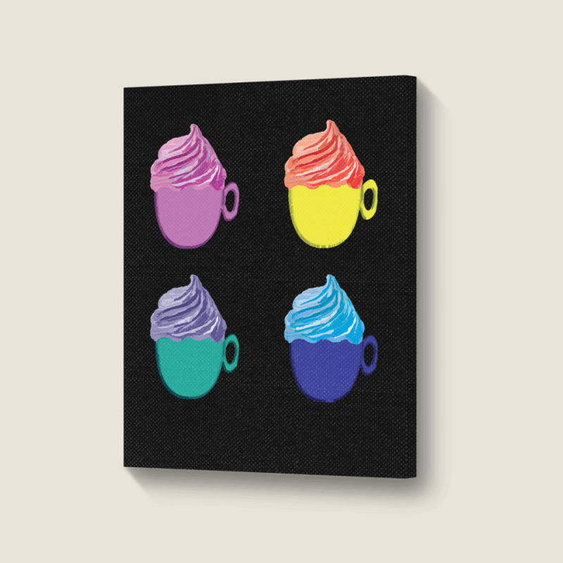 Cool Cup Icecream Dessert Collection T  Shirt Cup Ice Cream Dessert Il Portrait Canvas Print | Artistshot