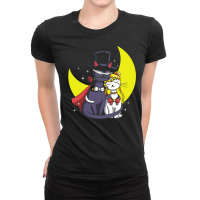 Moonlight Cats Ladies Fitted T-shirt | Artistshot