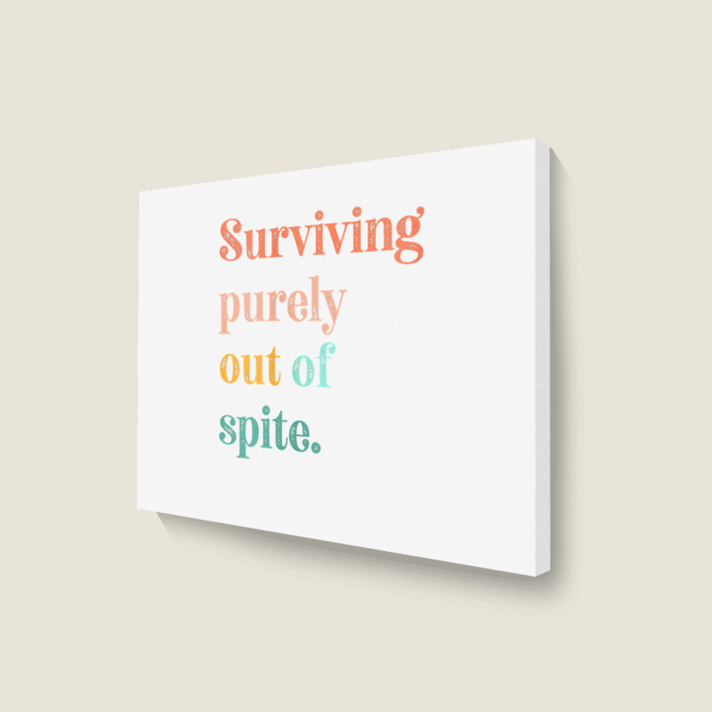 Womens Teens Living Out Of Spite, Surviving Purely Out Of Spite V Neck Landscape Canvas Print | Artistshot