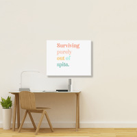 Womens Teens Living Out Of Spite, Surviving Purely Out Of Spite V Neck Landscape Canvas Print | Artistshot