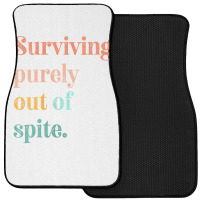 Womens Teens Living Out Of Spite, Surviving Purely Out Of Spite V Neck Front Car Mat | Artistshot