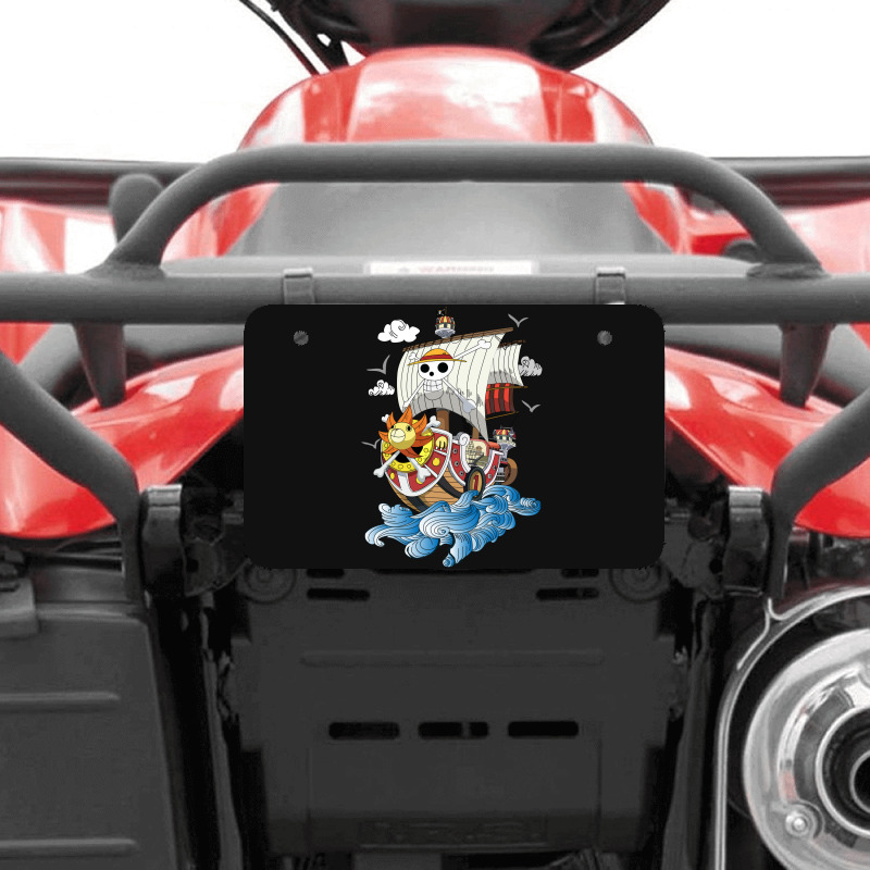 Custom One Piece - Thousand Sunny Pirate Ship Atv License Plate By Mounir- art - Artistshot