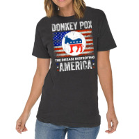 Donkey Pox The Disease Destroying America Back Print T Shirt Vintage T-shirt | Artistshot