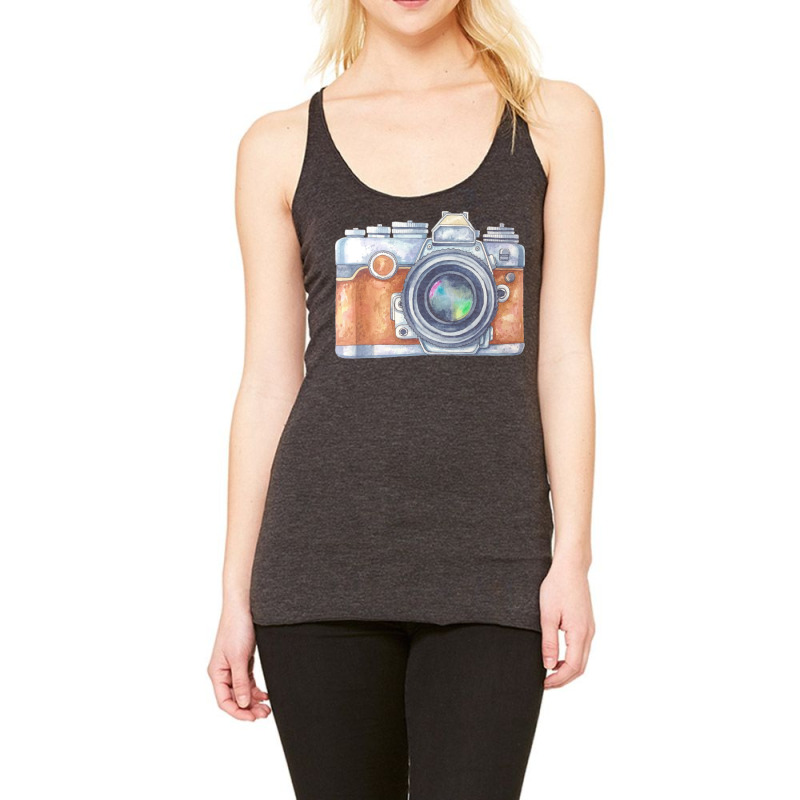 Kisspng Camera Photography Watercolor Painting Drawing Vector Painted Racerback Tank by elephantjellyfish | Artistshot