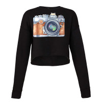 Kisspng Camera Photography Watercolor Painting Drawing Vector Painted Cropped Sweater | Artistshot