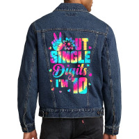 Peace Out Single Digits Im 10 Tshirt Tie Dye Birthday Kids Tank Top Men Denim Jacket | Artistshot