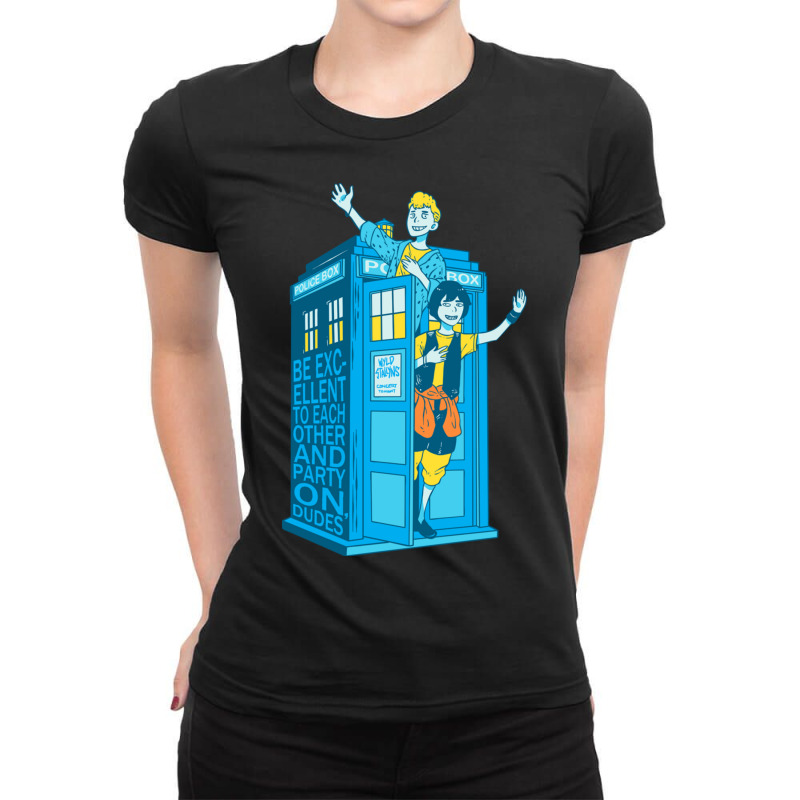 Most Excellent Time Travellers Ladies Fitted T-Shirt by nhan0105 | Artistshot