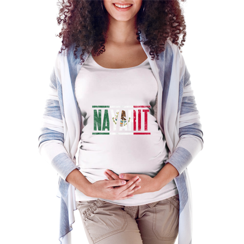 Nayarit Con La Bandera De México T Shirt Maternity Scoop Neck T-shirt by James William | Artistshot