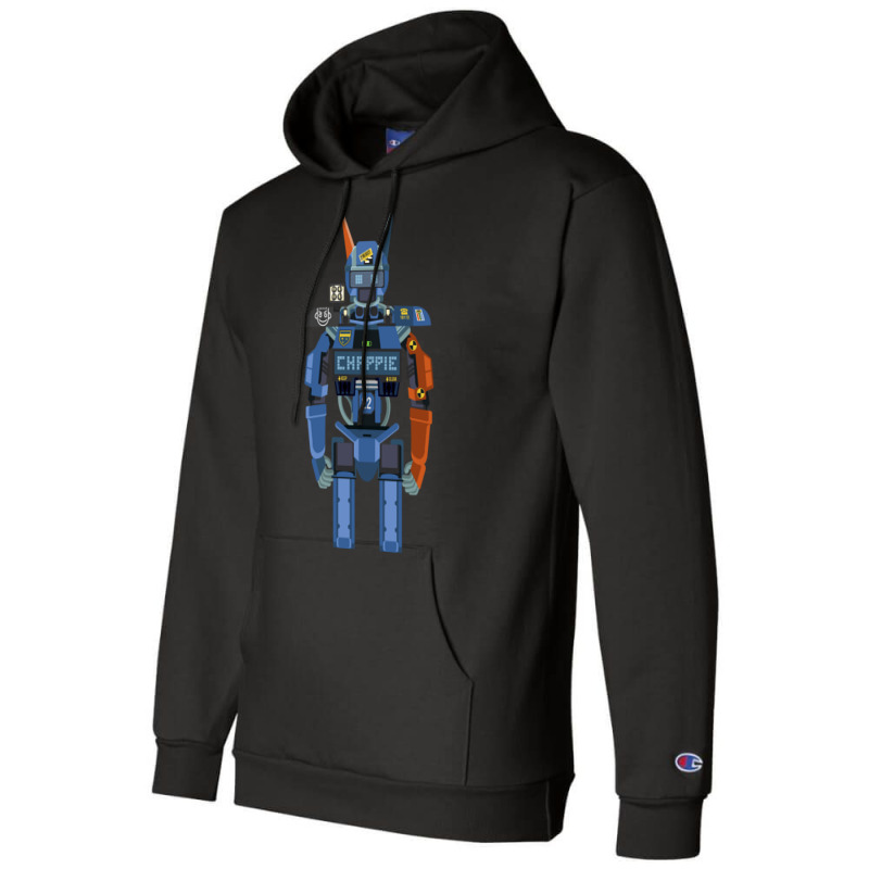 Chappie Flat Fanart Champion Hoodie | Artistshot