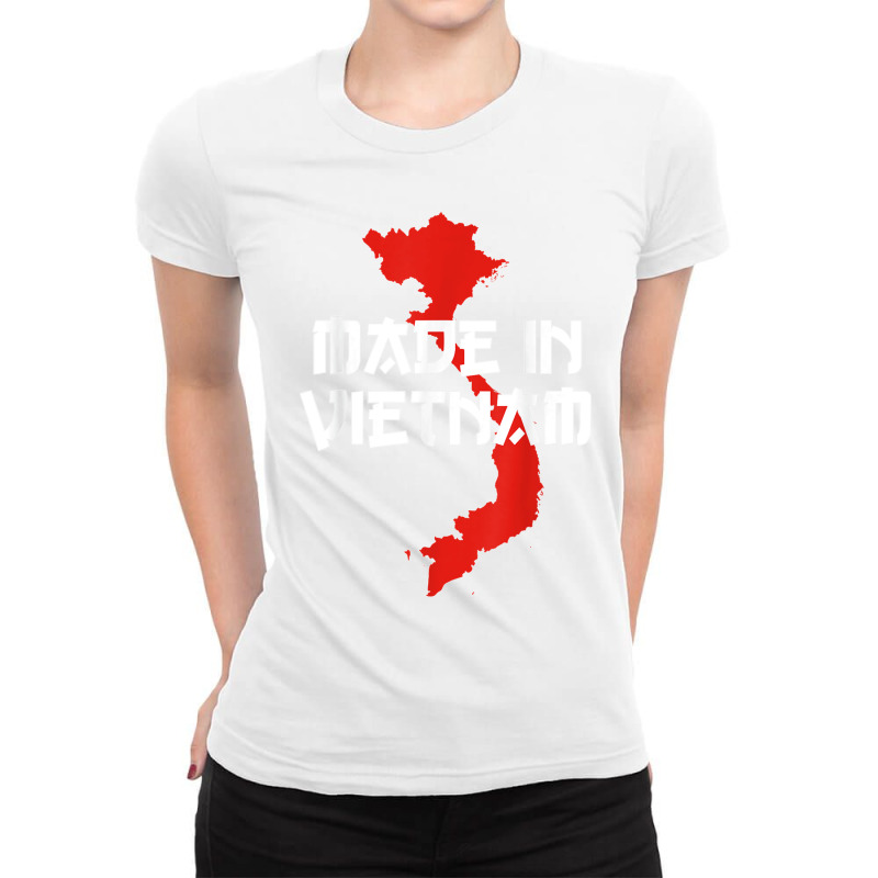 Made In Vietnam Vietnamese Language Funny Quote T Shirt Ladies Fitted T-Shirt by James William | Artistshot