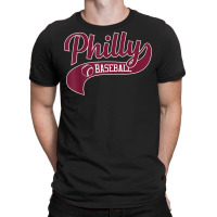 Retro Philadelphia Baseball Vintage Philly Swoosh T Shirt T-shirt | Artistshot