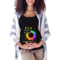 Sunflower Autism Awareness Day Accept Understand Love Maternity Scoop Neck T-shirt | Artistshot