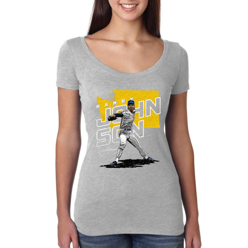 Randy Johnson Player Map Women's Triblend Scoop T-shirt by kr205 | Artistshot