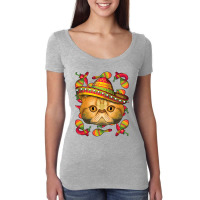 Cinco De Mayo Exotic Shorthair Sombrero Mexican Cat Fiesta T Shirt Women's Triblend Scoop T-shirt | Artistshot