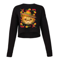 Cinco De Mayo Exotic Shorthair Sombrero Mexican Cat Fiesta T Shirt Cropped Sweater | Artistshot