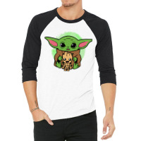 Baby Yoda And Wood 3/4 Sleeve Shirt | Artistshot