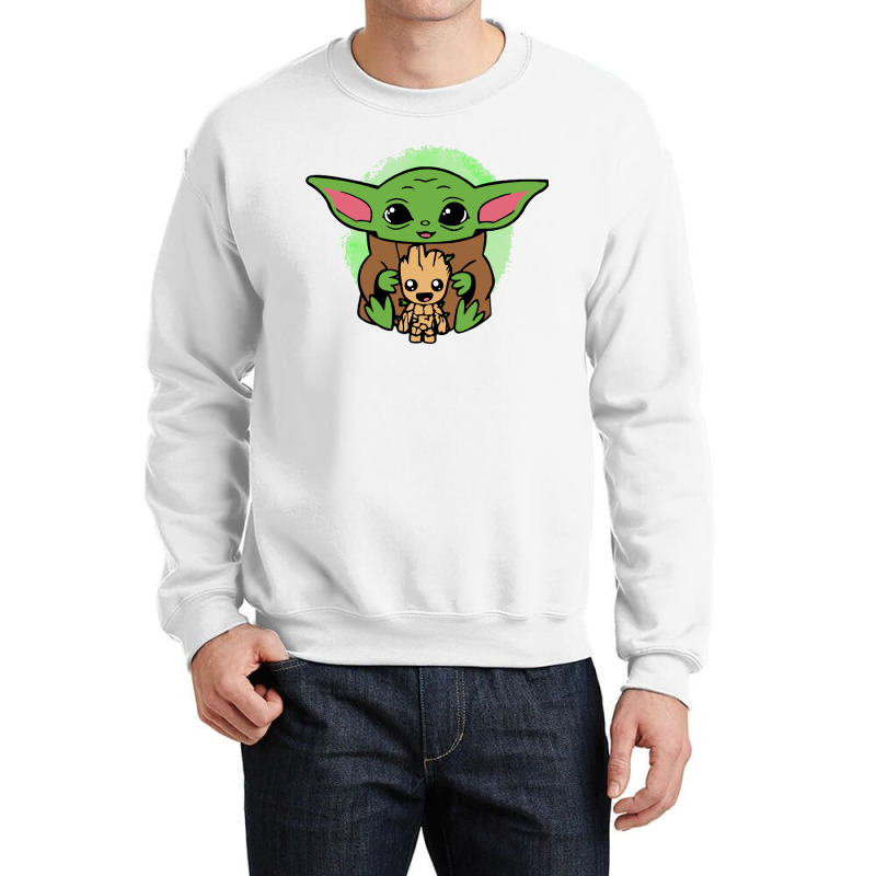 Baby Yoda And Wood Crewneck Sweatshirt | Artistshot