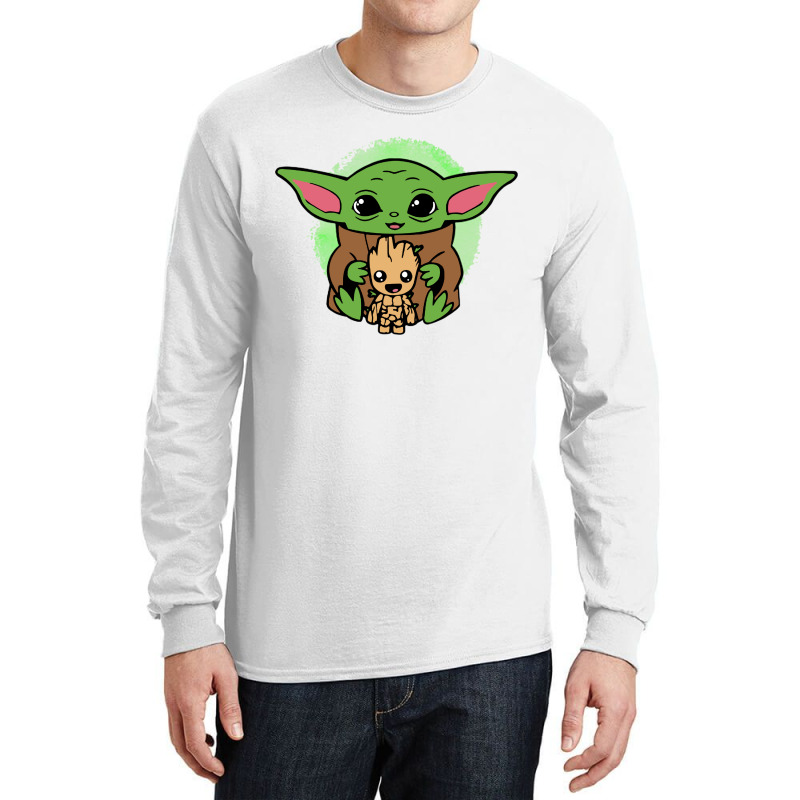 Baby Yoda And Wood Long Sleeve Shirts | Artistshot