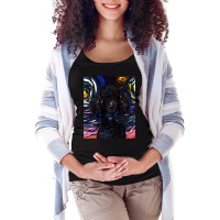 Poodle T  Shirt Standard Black Poodle Night ( Portrait) T  Shirt Maternity Scoop Neck T-shirt | Artistshot