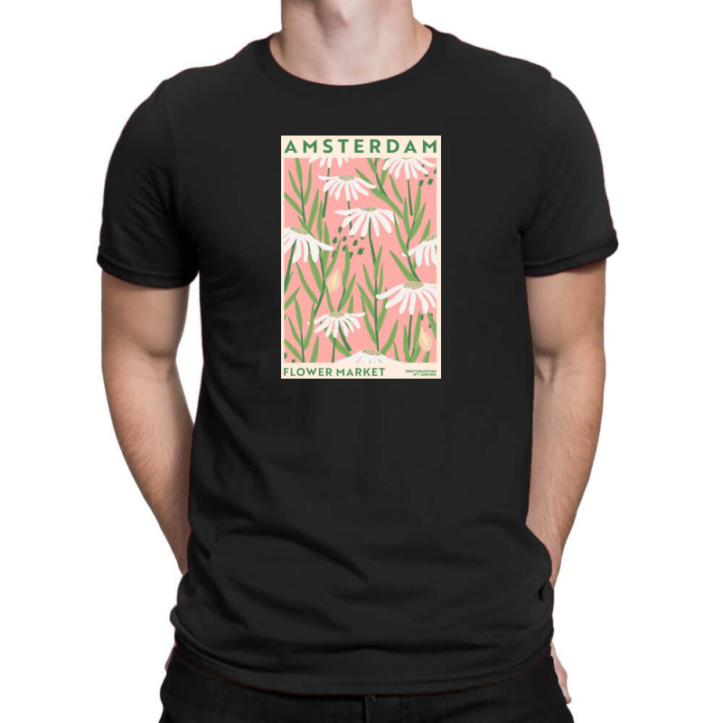 Flower Market - White Flower Amsterdam T-Shirt by DorothyDecker | Artistshot