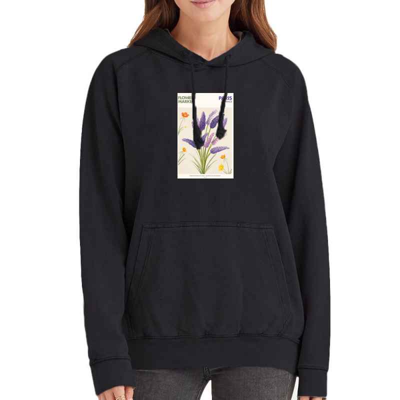 Flower Market - Purple Flower Paris Vintage Hoodie by DorothyDecker | Artistshot