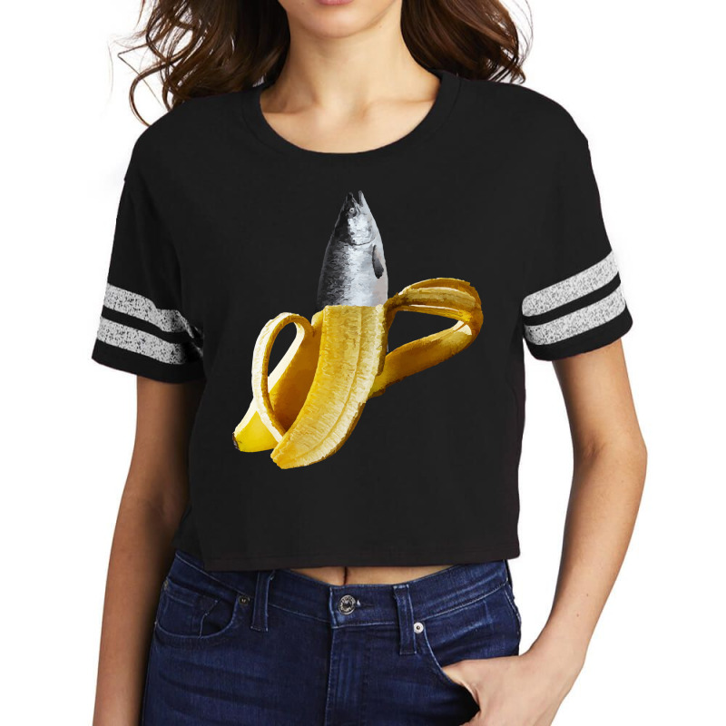 Chihuahua Dog In Banana Fruits T  Shirt Trout Fish Banana Fruits T  Sh Scorecard Crop Tee by larkhorse | Artistshot