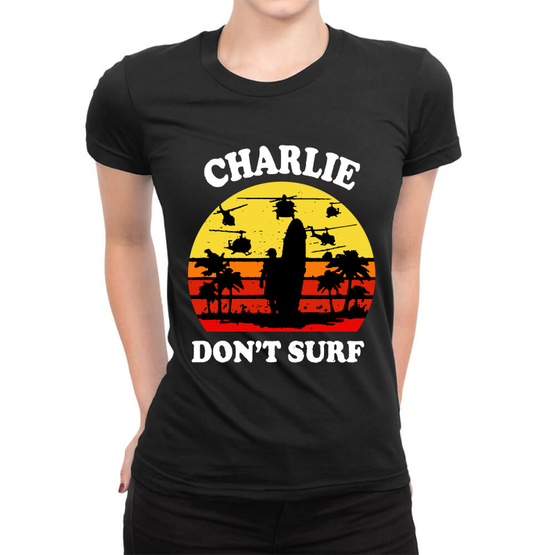 Don't Surf Military Vietnam War Ladies Fitted T-Shirt by Alitaz | Artistshot