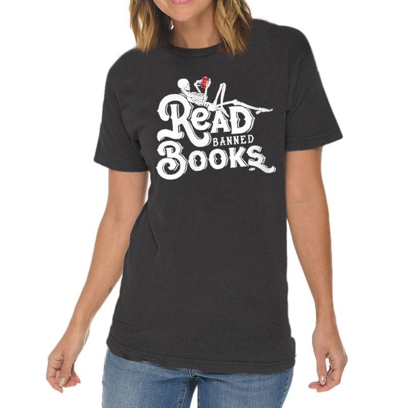 Womens I Read Banned Books T Shirt V Neck T Shirt Vintage T-shirt | Artistshot