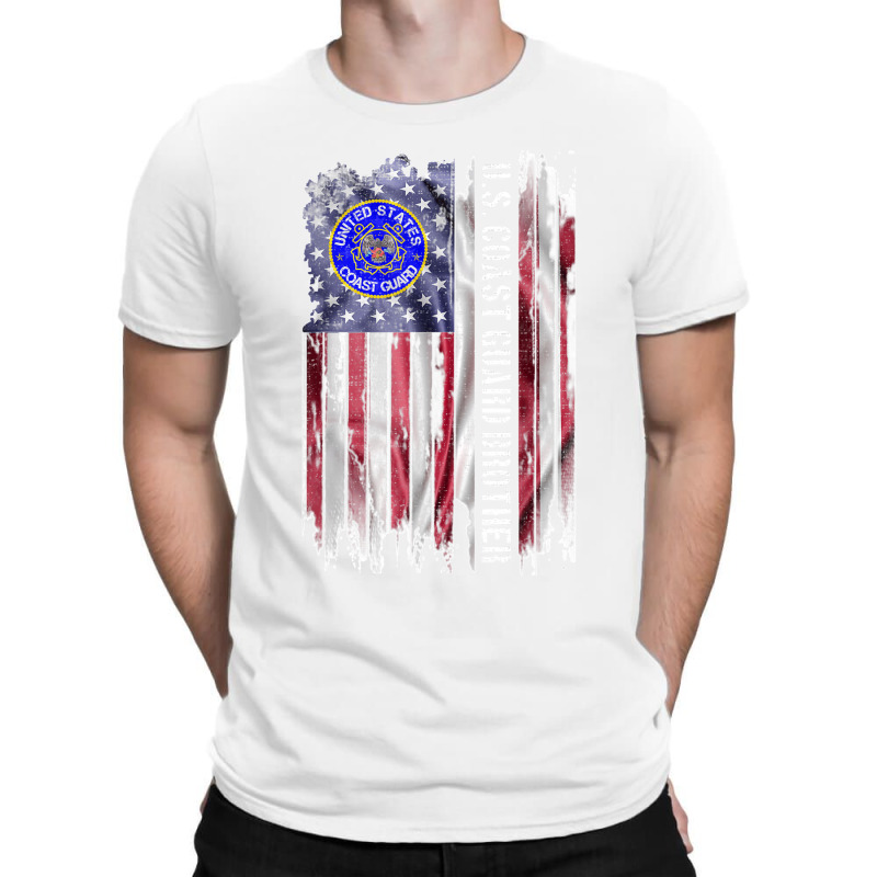 Vintage Usa American Flag Proud Us Coast Guard Brother Funny T Shirt T-shirt | Artistshot