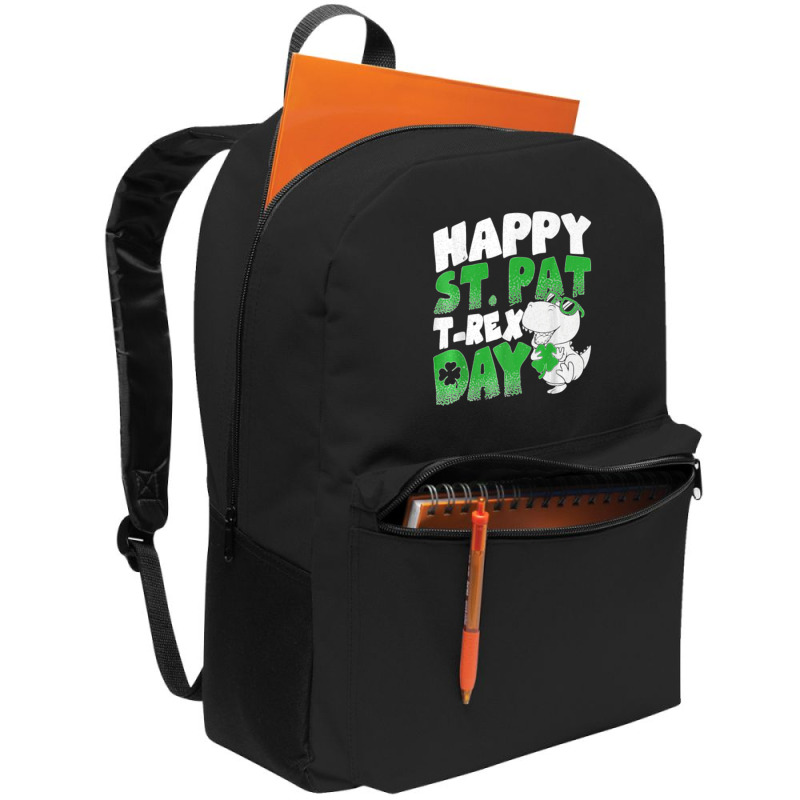 Happy St Pat Trex Day Funny Dino T Rex St Patricks Day Boys T Shirt Backpack | Artistshot