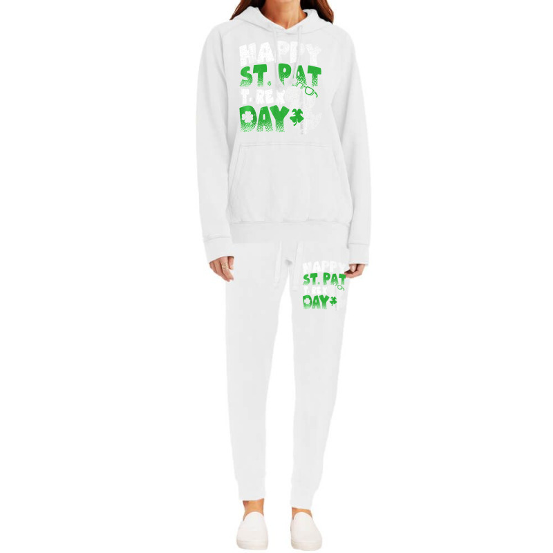 Happy St Pat Trex Day Funny Dino T Rex St Patricks Day Boys T Shirt Hoodie & Jogger Set | Artistshot