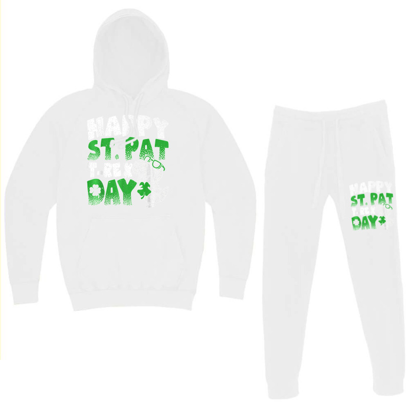 Happy St Pat Trex Day Funny Dino T Rex St Patricks Day Boys T Shirt Hoodie & Jogger Set | Artistshot