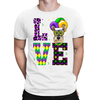 I Love Mardi Gras Festival Party Lover Funny Schnauzer Dog Premium T S T-shirt | Artistshot